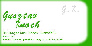 gusztav knoch business card